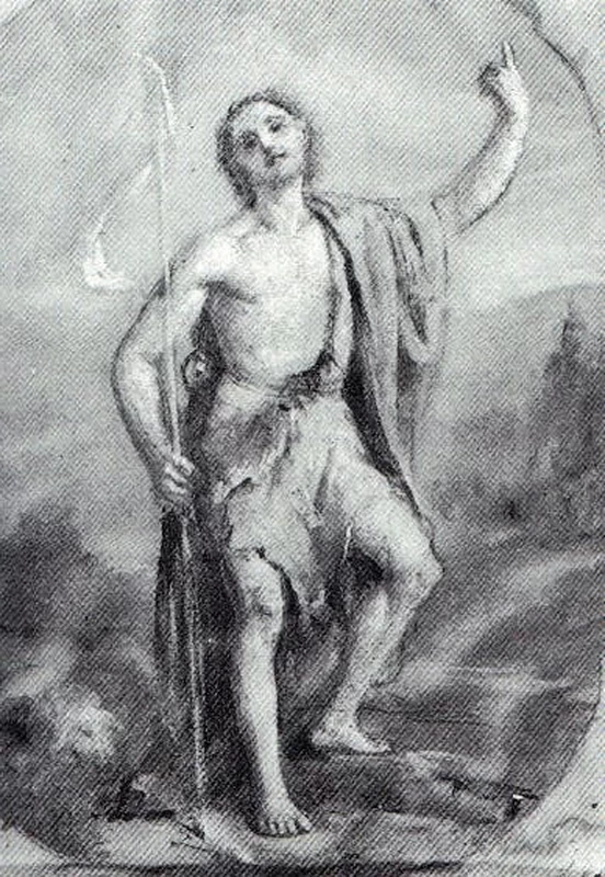 San Giovanni Battista - 1886, olio su cartone cm. 28,5x21,5, coll. privata